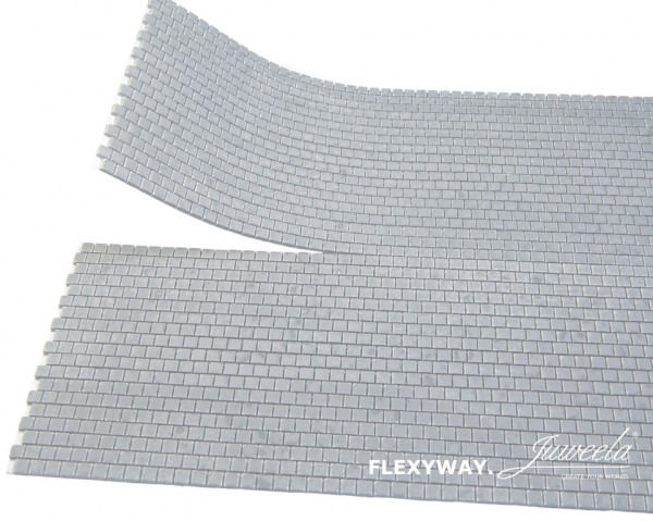 Juweela 28280 Flexyway Platten, hellgrau, 2 Segmente 1:87