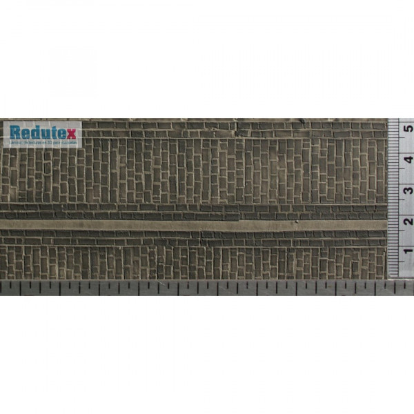 Redutex 087CF212 Straßenpflaster mit Rinne 300 x 120 mm Scale H0 (1:87)