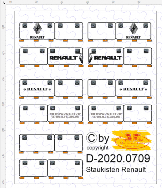 D-2020.0709 - Decalsatz Renault T Staukisten Design 1:87