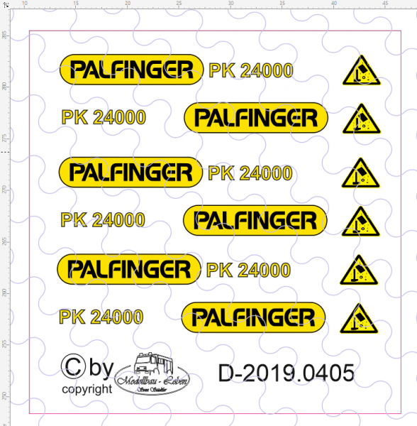 D-2019.0405 - Decalsatz Palfinger PK 24000 - 3 Satz - 1:87