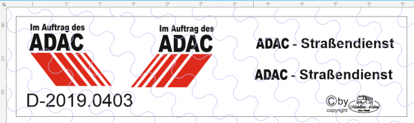 D-2019.0403 - Decalsatz ADAC Straßendienst universal - 1 Stk - 1:87