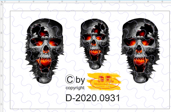 D-2020.0931 Skull Style Decalsatz Zugmaschine Version 2 - 1:87
