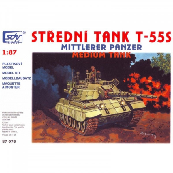 SDV Model 87075 Bausatz T55S mittlerer Panzer Maßstab 1:87