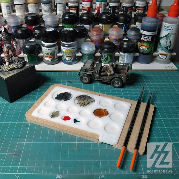 Hz - PM1 Hobby Zone Modular Workshop System Organizer - Acrylic Painting Palette - Farbmischpalette