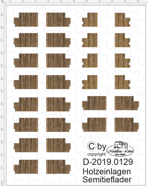 D-2019.0129 - Decalsatz Holzeinlagen für Semitieflader 1:87