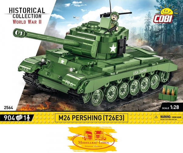 Cobi 2564 Historical Collection M26 Pershing T26E3 - Bausatz 904 Teile 1 Figur Maßstab 1:28