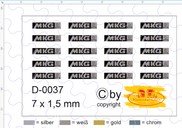 D-0037 Aufbauhersteller MKG 20 Stück 1:87