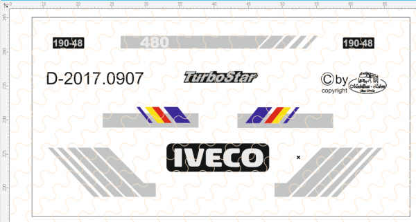 D-2017.0907 - Decalsatz Iveco Turbo Star 190.48 - 1 Stück - 1:87