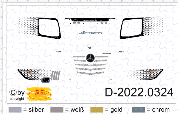 D-2022.0324 - Decalsatz Mercedes Benz Actros Edition 2 - 1:87