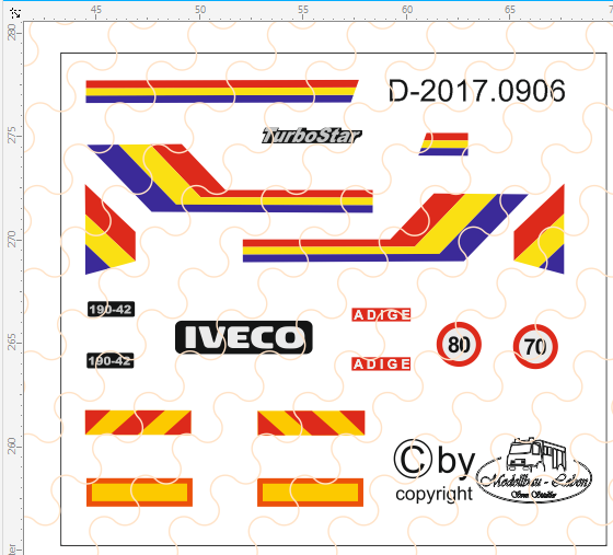 D-2017.0906 - Decalsatz Iveco Turbo Star 190.42 - 1 Stück - 1:87