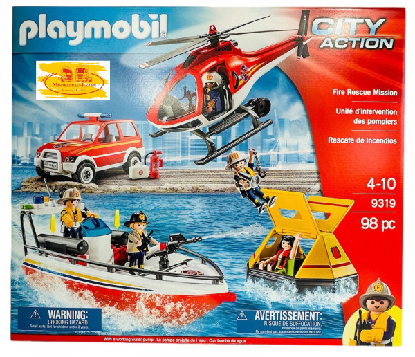 Playmobil 9319 City Action - Feuerwehr Rettungseinsatz Super Set NEU & OVP 98 Teile