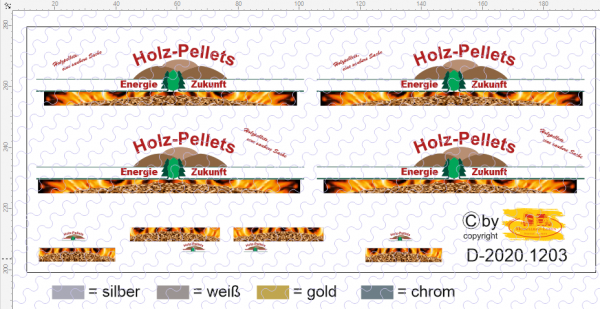 D-2020.1203 Holzpellets Decal für Hängerzug - 1:87