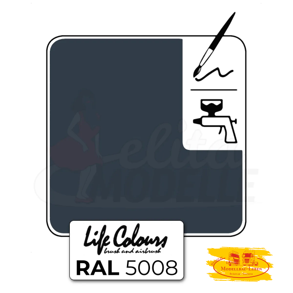 Elita LC005008-GL-015 Life Colours RAL 5008 Graublau glänzend 15 ml