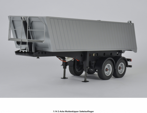 Carson 500907600 - 2 Achs Muldenkipper Dump Truck Silver RTR Fertigmodell Pre-Built - Kein Bausatz