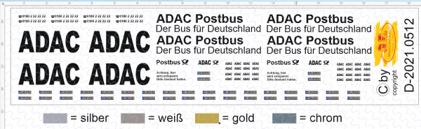 D-2021.0512 Decalsatz ADAC Postbus 1:87
