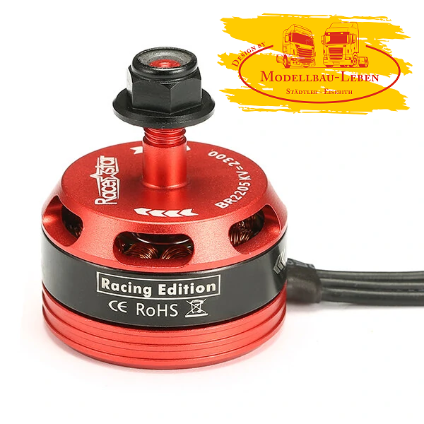 Racerstar Racing Edition 2205 BR2205 2300KV 2-4S Bürstenloser Motor Rot für 220 250 RC Drone FPV Rac