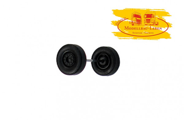 690004 E - Radsatz 1tlg. schwarz, MEDI Breitreifen (Vorderachse / Aufliegerachse) 1 Stück