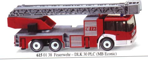 Wiking 6150138 Feuerwehr DLK 30 PLC Mercedes Benz Econic