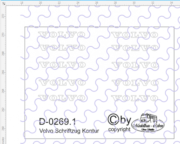 D-0269.1 - Decalsatz Volvo Schriftzug Kontur - 10 Stück 1:87