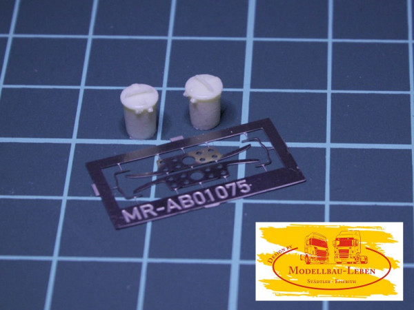 msM87 TDMS-01128 3D Resindruck Zubehör 35 ltr. Müllbehälter m Halterung 2 Stück mit Ätzteil 1:87