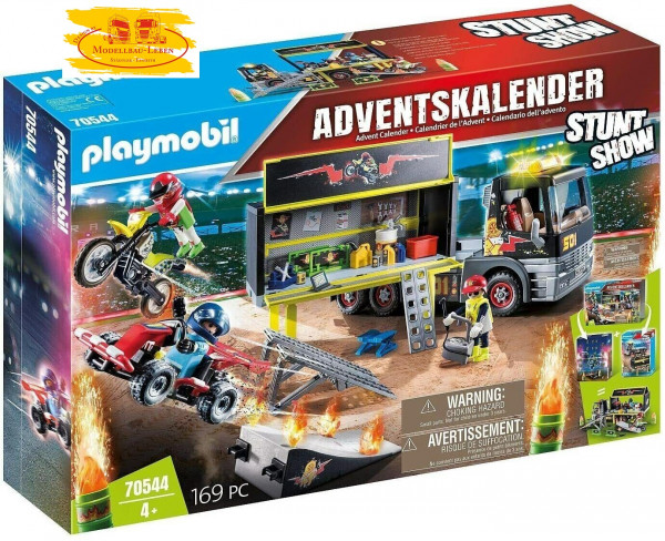 Playmobil 70544 Adventskalender XXL Stuntshow mit LKW 169 Teile