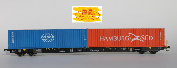 Igra Model 96010056 Container Tragwagen 2x 40 ft. Sggnss Cosco + Hamburg Süd- NEU 1:87