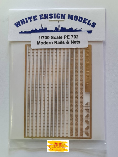 White Ensign Models PE 702 Moderne Railing und Netze - 1 Stück 1:700