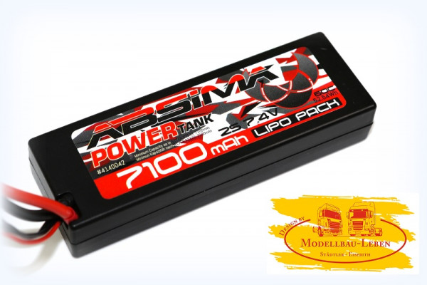 Absima 4140033 Power Tank Lipo 7.4V-60C 6200mAh HC (T-Plug)