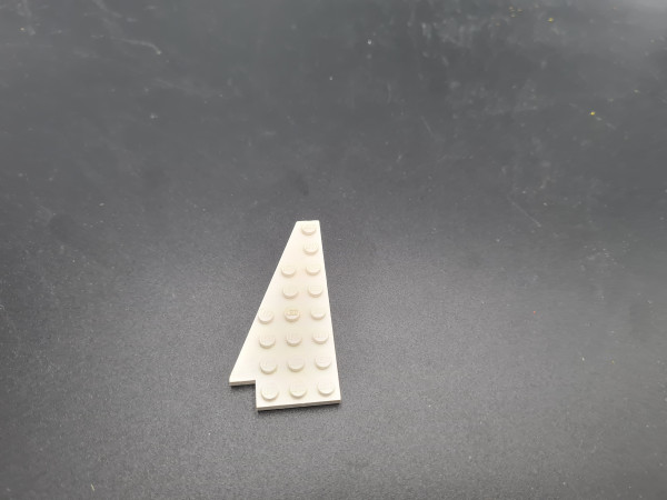Noppenstein Platte 8x4 Noppen Ecke (Lego) 1 Stück weiß