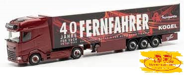 Herpa 953160 DAF AF XG Eurokofferauflieger am Transporte Fernfahrer Partnertruck 40 Jahre