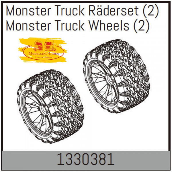 Absima 1330381 - 1:8 Monster Truck Räderset 2 Stück