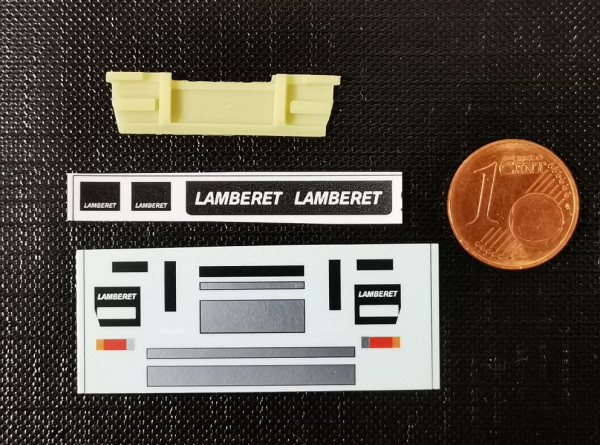 3D-034 Lamberet SR1 Heckplatte mit Decals und Poly Schmutzlappen, Resinguß 1 Sück