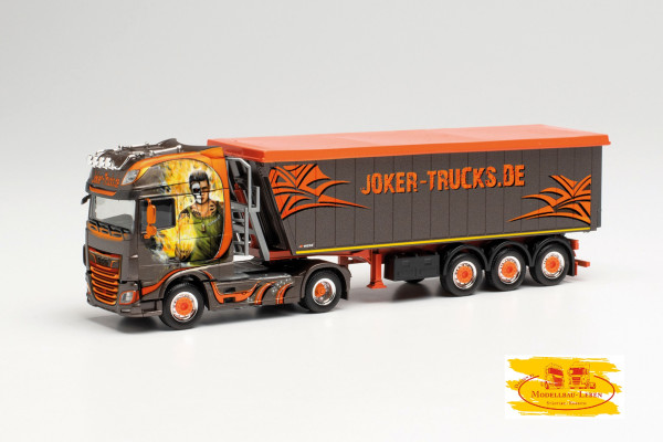 Herpa 313827 LKW DAF 106 XF Aerop. SSC Schubboden-Sattelzug Joker Trucks 1:87