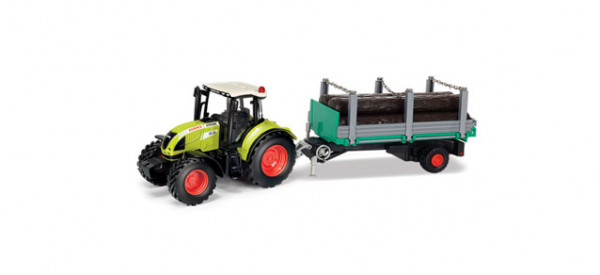 H84184016 - CLAAS ARION 540 Traktor mit Holzanhänger 1:32