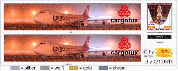 D-2021.0315 - Decal - Cargolux Planenauflieger Version 1 - 1 Satz in 1:87