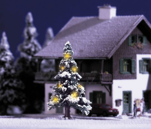 Busch 5410 Weihnachtsbaum mit 7 Minikerzen Schnee Spur N/TT
