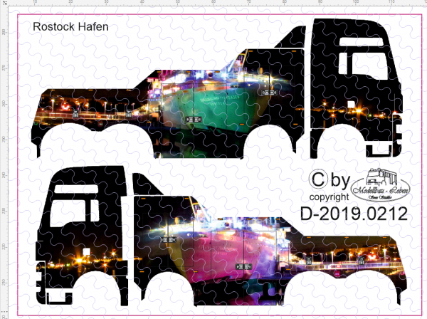 D-2019.0212 - Decalsatz Wrecker Empl Bergefahrzeug Beschriftung Rostock Hafen 1:87