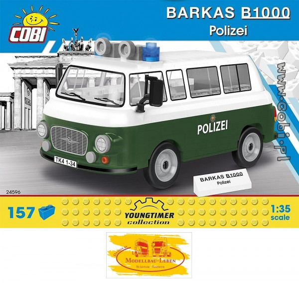 Cobi 24596 Youngtimer Collection Barkas B1000 Polizei Bausatz 71 Teile