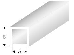 Maquett 435-55/3 ASA Quadrat Rohr transparent braun 3x4x330mm 1 Stück