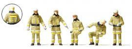Preiser 10773 Feuerwehrmänner in moderener Einsatzkleidung Uniformfarbe beige, am Fahrzeug 1:87