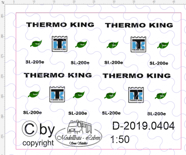 D-2019.0404 - Decalsatz Thermo King SL 200e - 4 Satz - 1:87