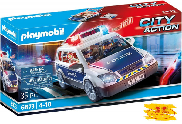 Playmobil 6873 - City Action Polizei-Einsatzwagen mit Licht- und Soundeffekten 35 Teile