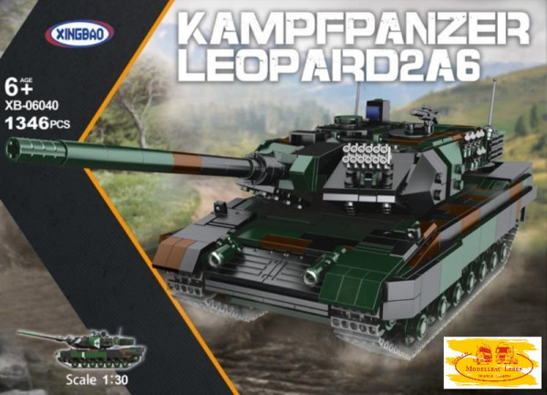 XINGBAO XB06040 Kampfpanzer Leopard II A6, Bundeswehr Bausatz 1346 Teile