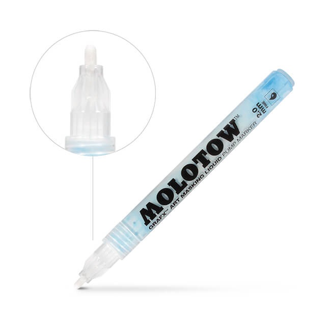 Molotow GRAFX Masking Fluid Pump Marker, 2mm, 1 Each (728.001)