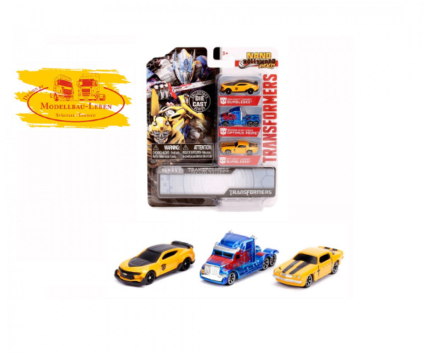 Jada Toys 253111000 - 3-Car Set Nano Cars Transformers 5