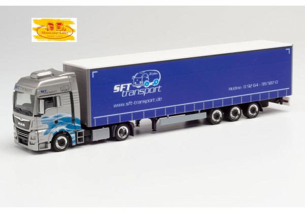 Herpa 311816 MAN TGX XXL Lowliner-Sattelzug "SFT Transporte"