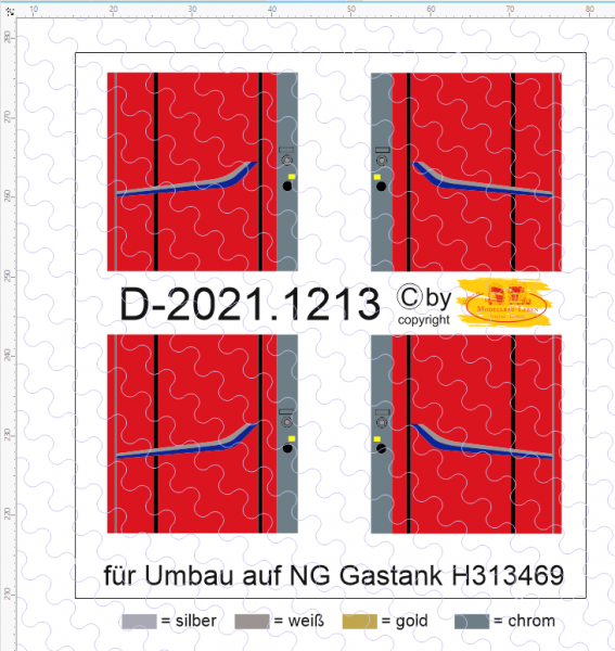 D-2021.1213 - Decalsatz Iveco S-Way für Gastank - 2 Paar - 1:87