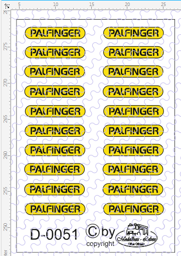 D-0051 Aufbauhersteller Palfinger 20 Stück 1:87