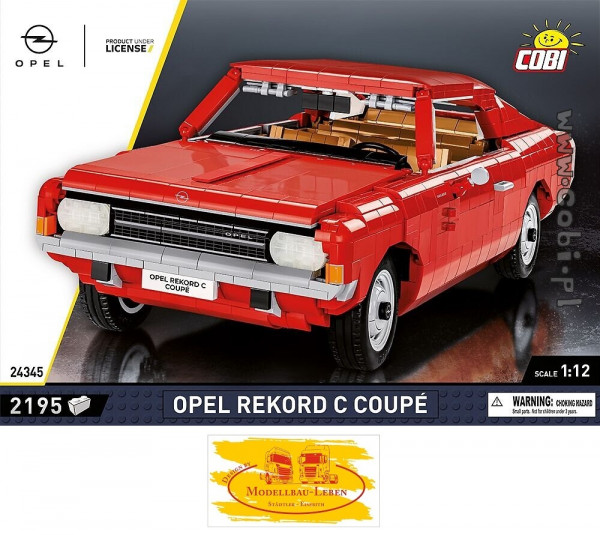 Cobi 24345 Youngtimer Collection Opel Rekord C Coupe Bausatz 2195 Teile