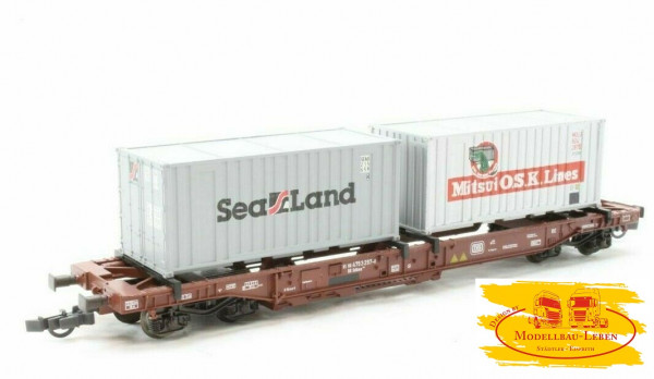 Roco 46378 Carro “A Tasche” DB mit 2 Container 20 Fuss Mitsui Osk Lines und Sealand 1:87